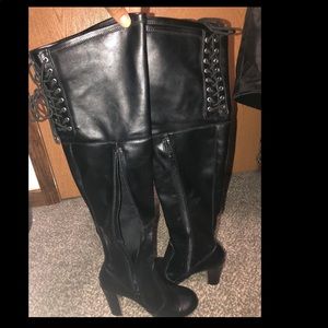 Sexy Black Over the Knee Boots